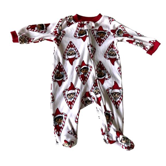 Elf on The Shelf Blanket Sleeper Holiday Pajamas Infants 0/3 mos - Picture 1 of 3